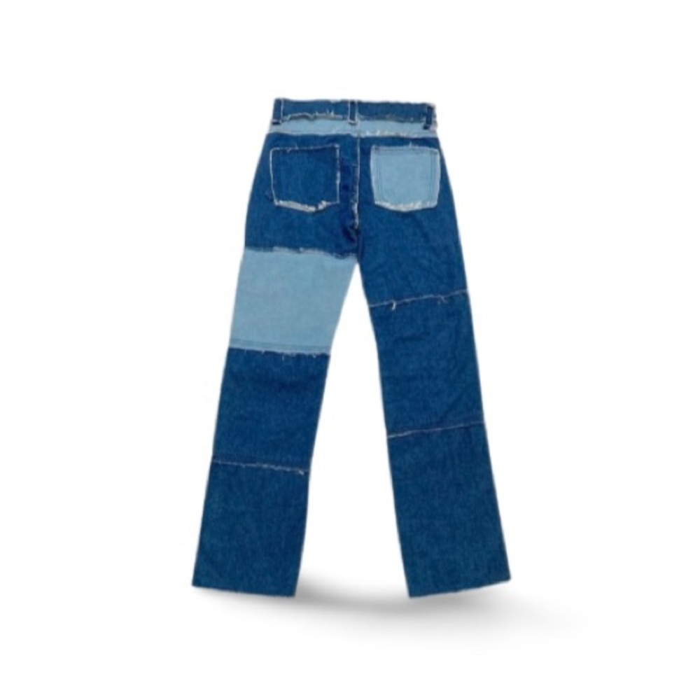 Fashion Sexy Lounge Distressed Patchwork High Waist Jeans - Size Medium - Picture 3 of 9